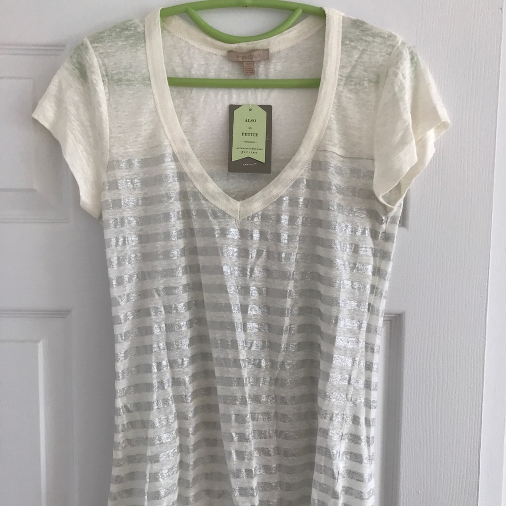 Bordeaux see through linen tee